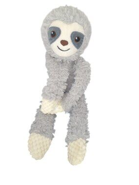 Soft Plush Sloth Stuffed Animal Toy For Kids Or Collectors Gray & White MTY Inte